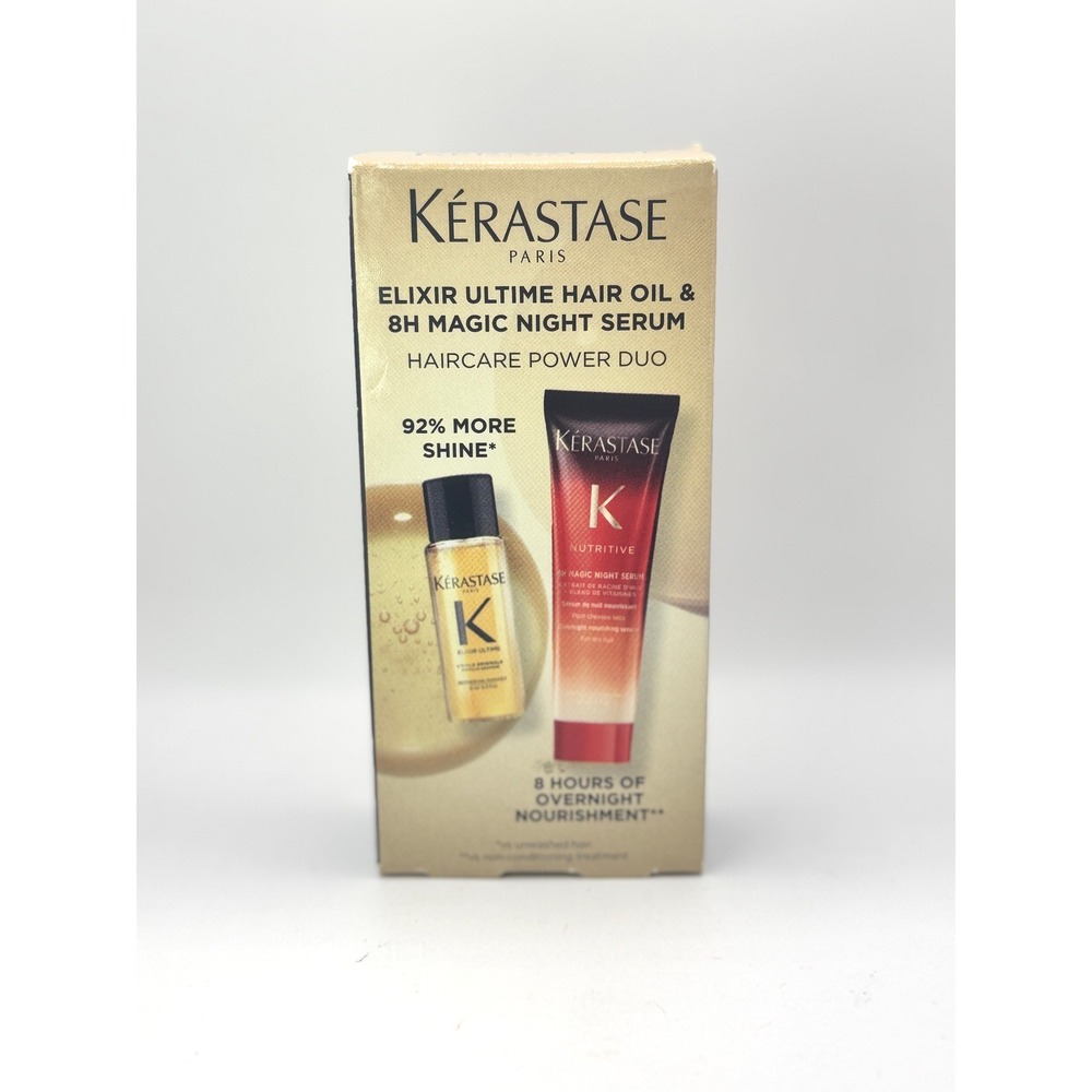 Kerastase Elixir Ultime Hair Oil & 8H Magic Night Serum Kit Set NEW